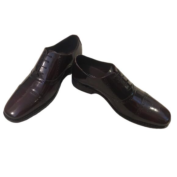 Tallon Mens Genuine Leather Wingtip Oxford Dress Shoes | SZ 10 - Picture 1 of 12